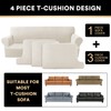 PrinceDeco T Cushion Sofa Slipcover 4 Pieces Sofa Covers for