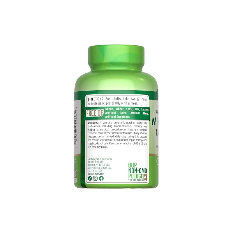 Natures Truth Mini Fish Oil Omega 3 Lemon Flavor 100