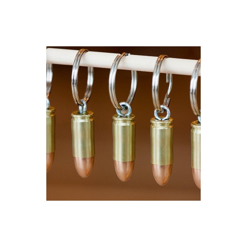 9 mm llavero bala de verdad - a mano en
