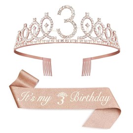 Birthday Crown Girl – Birthday Girl, Decoration for 3rd Birthday, Crown Birthday for Gift Party Accessories