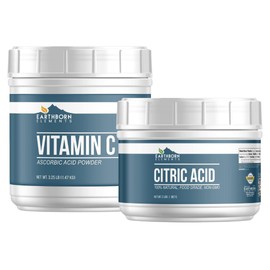 Earthborn Elements Earthborn Elements Vitamin C and Citric Acid Bundle, Various Sizes, Food Safe, Preservatives & Supplements