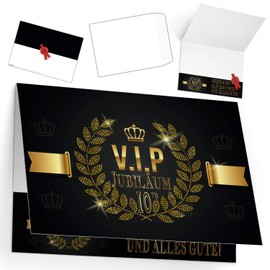A4 XXL 10th Anniversary Card VIP 10th Anniversary with Envelope - Anniversary Card Congratulations Card for 10th Service Anniversary Company Anniversary by BREITENWERK