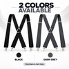 Adjustable 4-Clip Elastic X-Back Suspenders, 3.5 cm Wide Polyester Braces