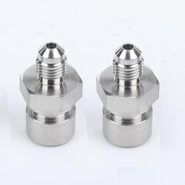 AC PERFORMANCE 2PCS Stainless Steel -3AN to 3/16" Inverted Flare Brake Line Fitting Adapter
