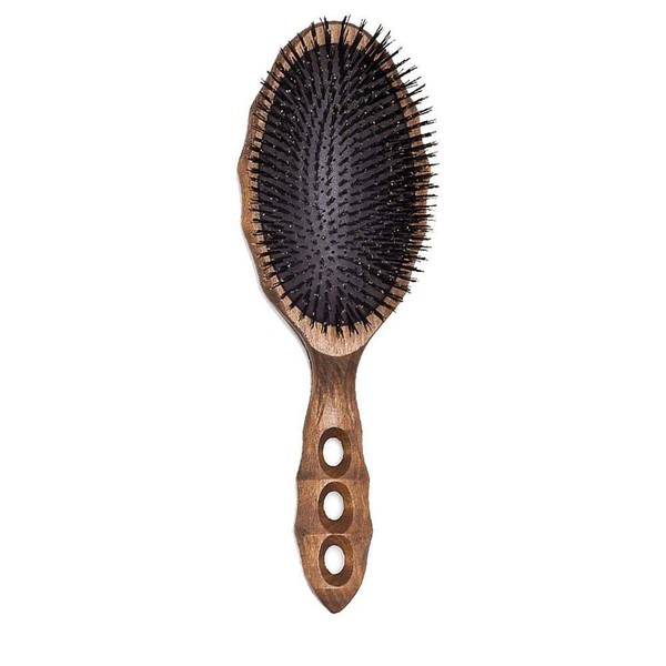 YS Park Hair Brush - Tortoise - Wood Air Vent Cushion Hair Gloss Flat Eco Styler Brush YS-120CS1