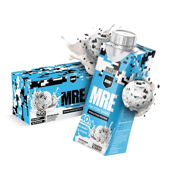 REDCON1 MRE Ready to Drink Protein Shakes, Cookies & Cream