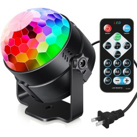 Luditek Sound Activated Party Lights with Remote DJ Lighting, Disco Ball Strobe