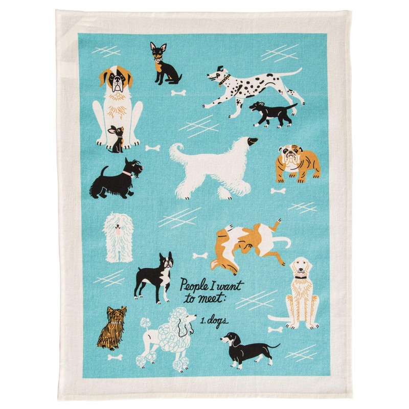 Blue Q People To Meet: Dogs Dish Towel