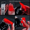 10pcs Professional Hair Clipper Guide Comb Red Hair Trimmer Cutting