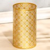MOCOME Small Metal Garbage Can, Decorative Fans Waste Basket, Elegant