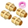 Kozelo 4pcs 3/4" MNPT to 1/2" MNPT Solid Brass Hex