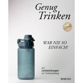 MAMEIDO Children's Water Bottle 500 ml with Straw & Tritan Carry Strap, Leak-Proof Water Bottle, BPA-Free Bottle for Boys and Girls (Ocean Bloom, 0.5 L)