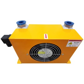 EQCOTWEA Hydraulic Oil Cooler 60L/min High Flow Air-Cooled Radiator, Aluminum Cooling System for Industrial Equipment, DC12V AH0608T