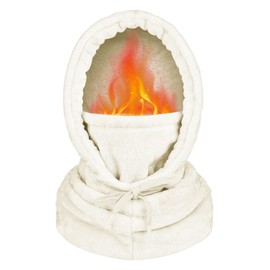 JFAN Winter Hat for Women Scarf Hat Set Warm Plush Hat Hoodie Hat Hooded Scarf Winter Hat Adjustable, beige