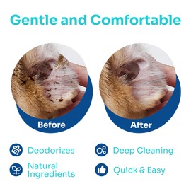 Conkote Dog Ear Wipes, Pet Ear Wipes Finger for Dog & Cat, Reduce Plaque and Tartar, Ear Wipes for Cat Remove Ear Wax, Dirt and Debris Freshens Breath, 50 Count