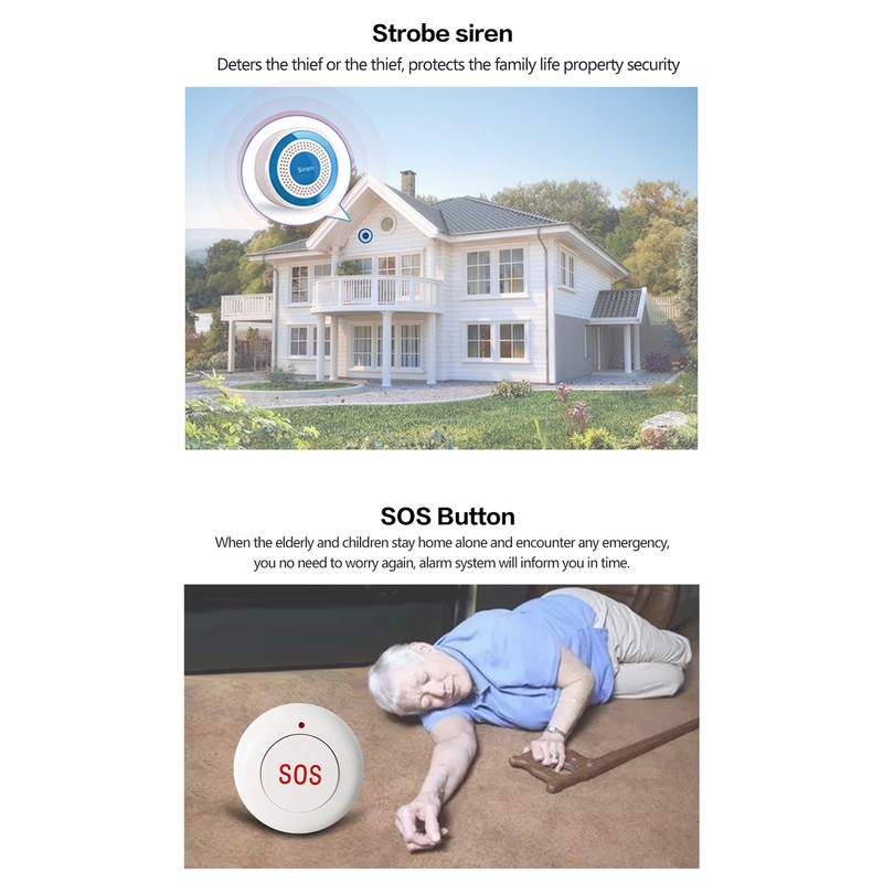 WiFi GSM Alarm System Tuya Smart Home LCD Display Security