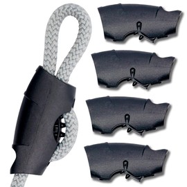 Toldoro Super Sharky Rope Clamp 8 mm Pack of 4 / Clamps for Attaching Ropes and Rope for Awning or Sailing Boats / Rope Clamp Made of Plastic for Quick Attachment