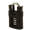 FJM Security SX-975 4-Dial Shrouded Combination Padlock With Protective Silicone