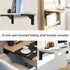 12 Inch Folding Shelf Hinges,90 Degree Shelf Bracket Hinge,Fold Down
