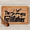 BBQ Chopping Board for Dad The Grillfather Cheese Meats Kitchen