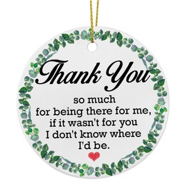 Thank You Gifts for Women Men, Thank You Ceramic Ornament Keepsake, Thank You Appreciation Gifts for Mom Grandma Friends Grandpa Friends Coworker Boss