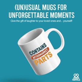 Contains Aftermarket Parts Knee Surgery Recovery Gifts For Patients From Doctor Nurse Knee and Hip Replacement Novelty Drinkware Ceramic Mug 11 oz White