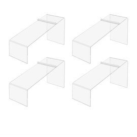 Marketing Holders Shoe Stand Slanted Premium Clear Acrylic 9"L x 4"W x 5"H Shoe Display Qty 4