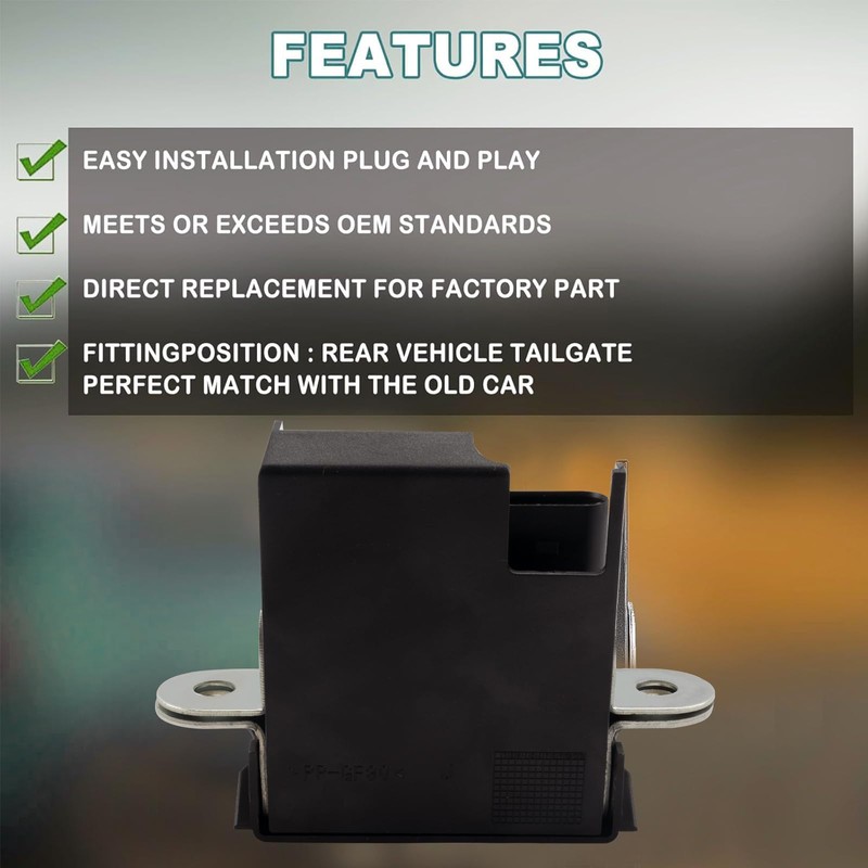 Tailgate Lock Compatible with Volkswagen Golf 2010-2014, Jetta 2008-2014, Tiguan