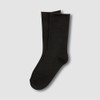 JAJU [JAJU] Women's Modal Rolled Top Long Socks 3-Pack_Black