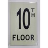 Buildingsigns.com Floor number TEN (10) Sign HEAVY DUTY / GLOW
