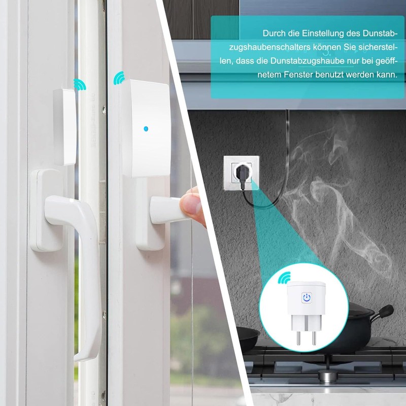 Window Contact Switch, Cooker Hood, Wireless Exhaust Control, Magnetic Contact