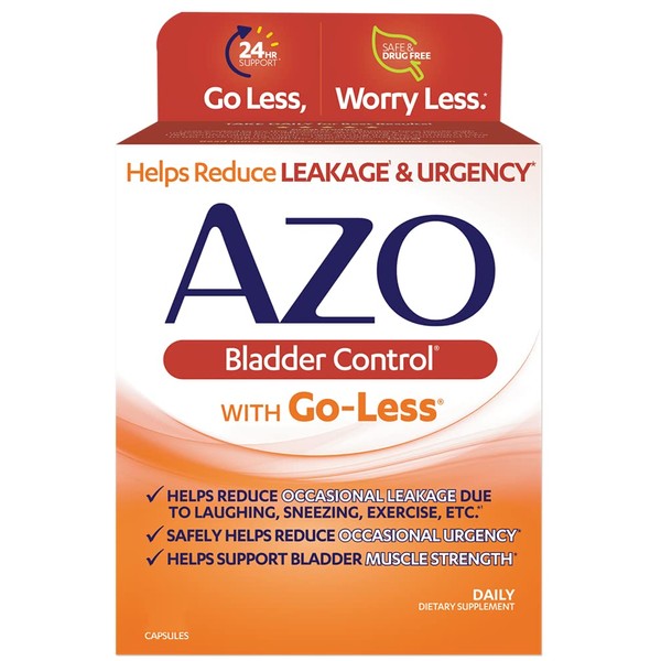 AZO Bladder Control with Go-Less - Helps Control The Need to Go to The Bathroom (54 Capsules)