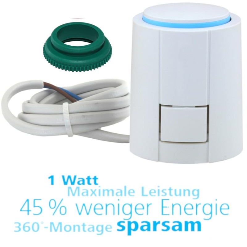 Thermal Actuator for Underfloor Heating, 230 V NC Thermal Drive,