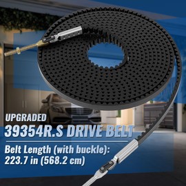 39354R.S 7 Ft High Garage Door Belt 223.7" Compatible with Genie Garage Door Opener 7155, 3055, 3053, 2055, 7055, 1055, SilentMax 750, SilentMax 550,Replacement Genie Garage Door Opener Belts