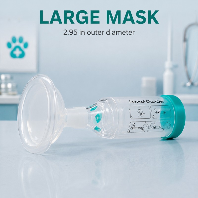 Canack Cat and Dog Aerosol Chamber with Breathing Indicator, Portable