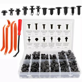 240pcs Car Plastic Trim Clips-Push Pin Fasteners-Fend