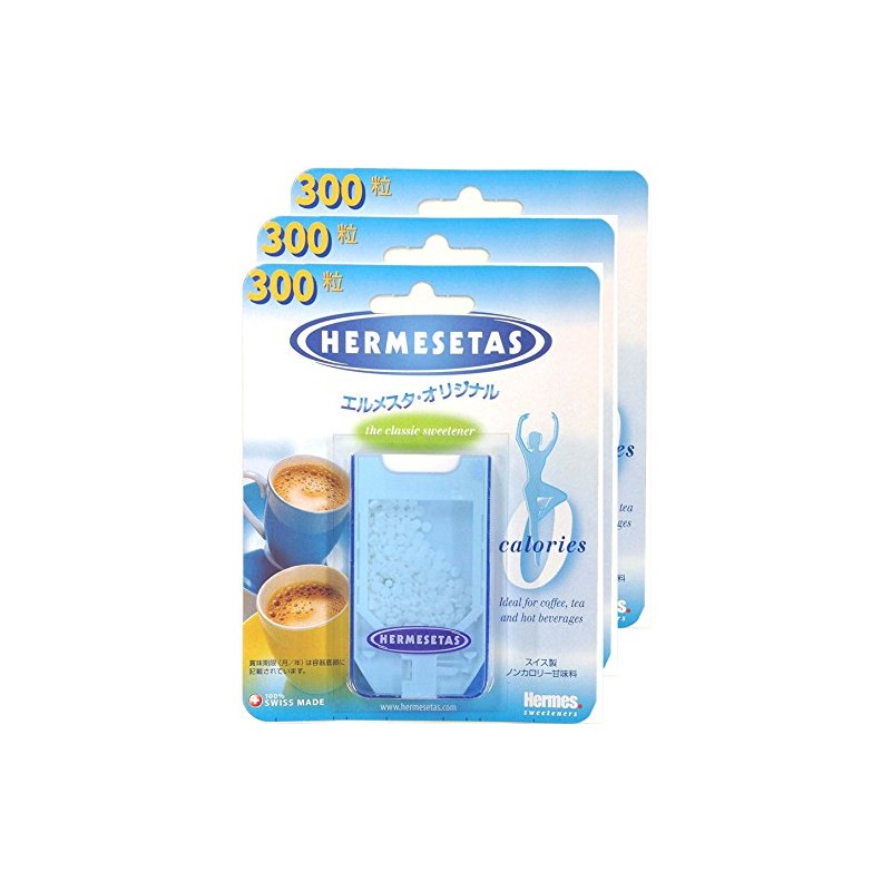 Hermesta Original Non-Calorie Sweetener, 300 Tablets, Set of 3 (300