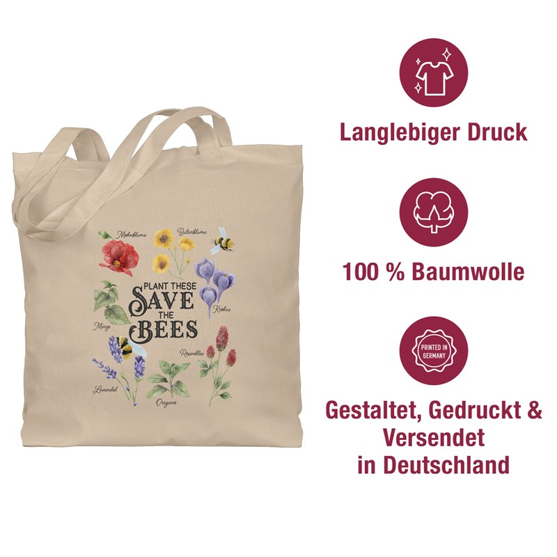 Shirtracer - Cotton Bag - Flowers & Plants - Save