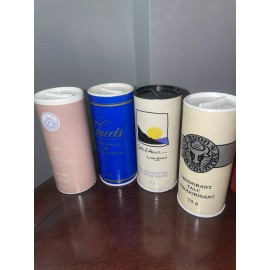Avon LOT (4) AVON PERFUMED BODY TALC 75G FACETS-COTE D'AZUR-PEARLS &LACE-WILD COUNTRY