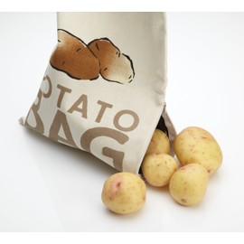 KitchenCraft Potato Bag, Canvas, Beige, 26 x 38 cm