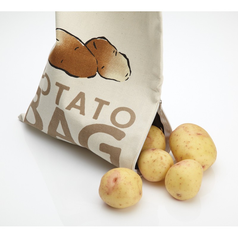 KitchenCraft Potato Bag, Canvas, Beige, 26 x 38 cm