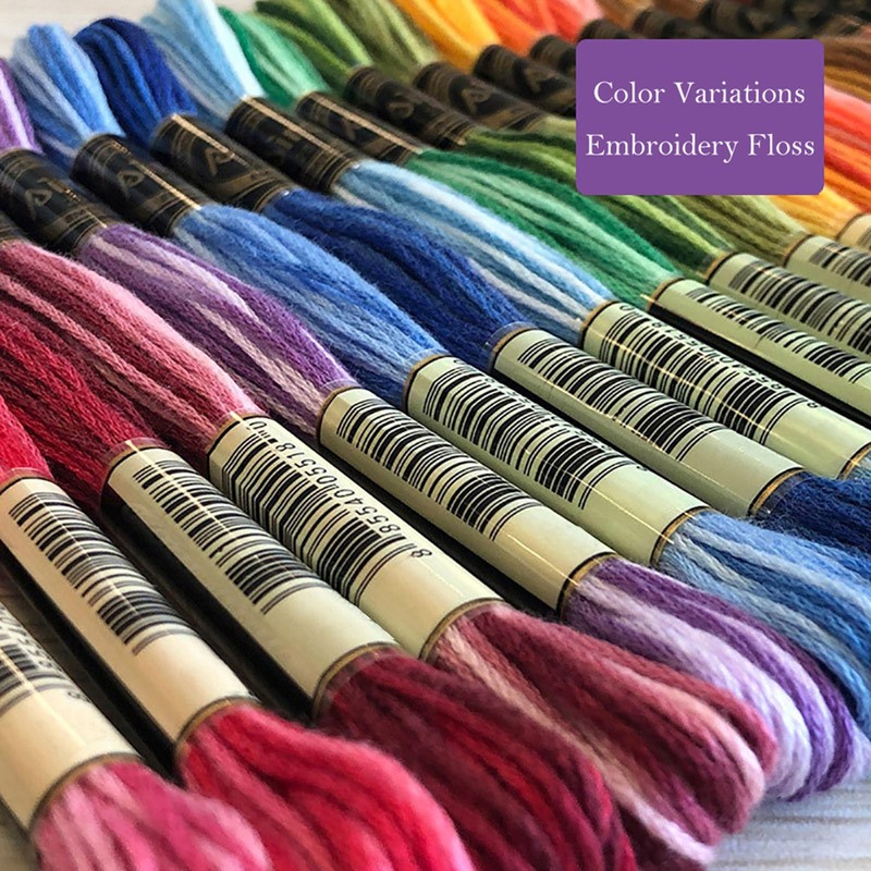 26 Gorgeous Color Variations Floss Variegated Cross Stitch Threads, Set