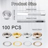 100 Pcs Eyelet Punch Kit with Punching Tools,Grommet Kit with