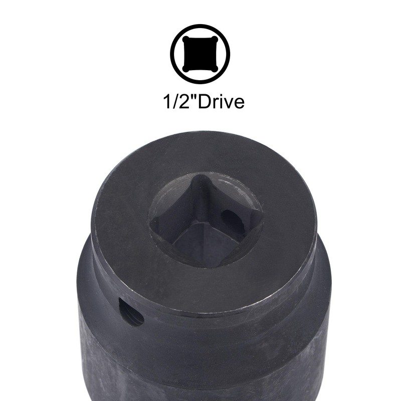 sourcing map 1/2" Drive by 32mm 6-Point Impact Socket, CR-V