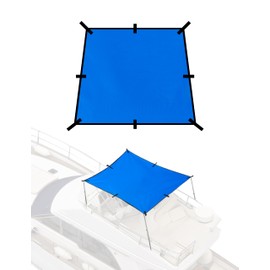 BLUEWING Sunshade for Fishing Boats Shade Canopy Waterproof Durable 1200D Polyester Sun Shade Foldable Umbrella for Protection, 4 * 5 * 4ft