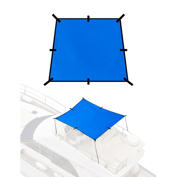 BLUEWING Sunshade for Fishing Boats Shade Canopy Waterproof Durable 1200D