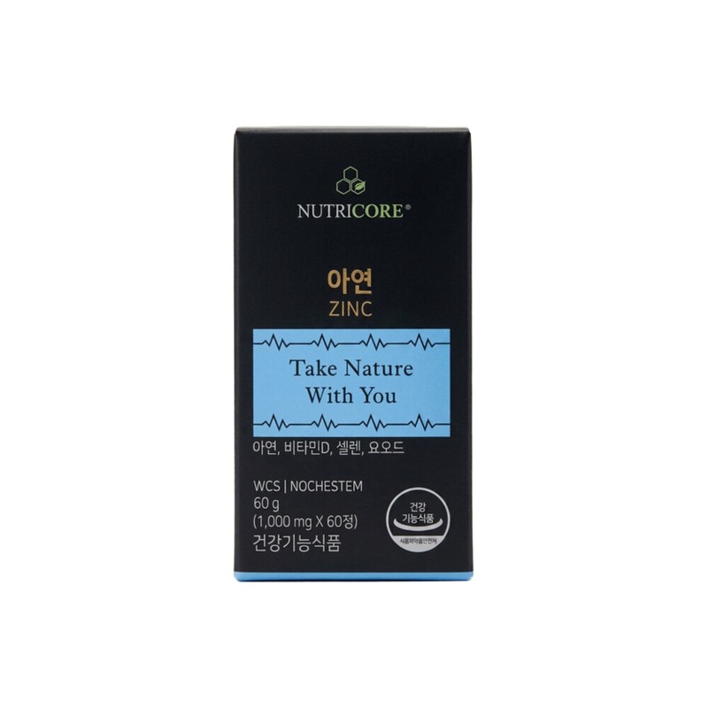 1 Nutricore Zinc 60 tablets / 뉴트리코어 아연 60정 1개