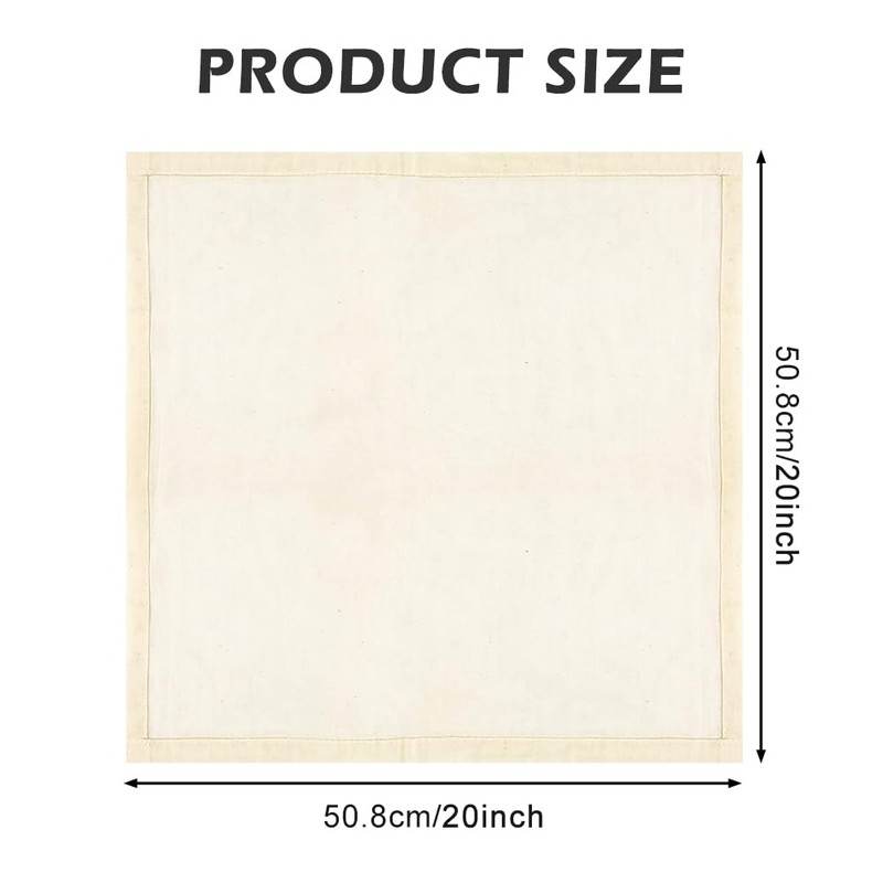 4Pcs Reusable Cheesecloth, Grade 90 20x20Inch Cheese Cloth for Straining