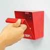 Fire Department Lock Box – Red Wall-Mounted Steel Emergency Key