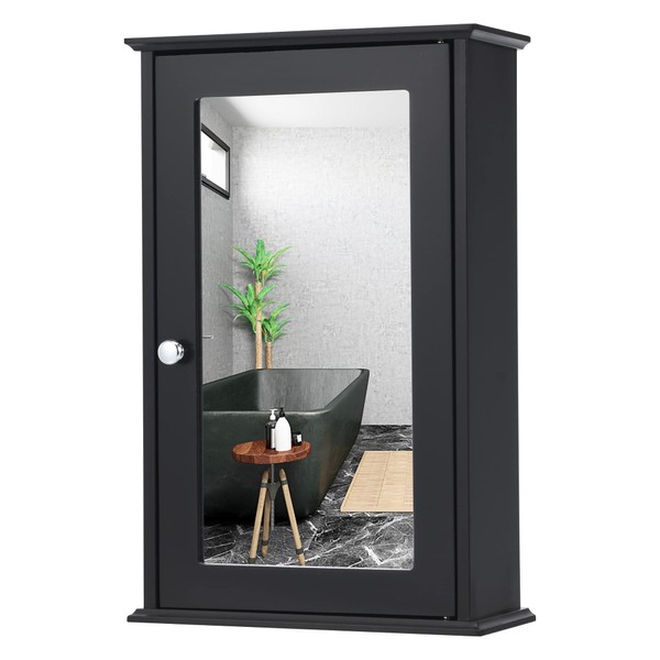 LOKO Bathroom Medicine Cabinet with Mirror, Wall Mounted Storage Cabinet